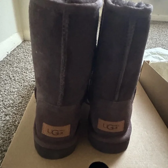 UGG Chocolate Suede Boots - Picture 3 of 5
